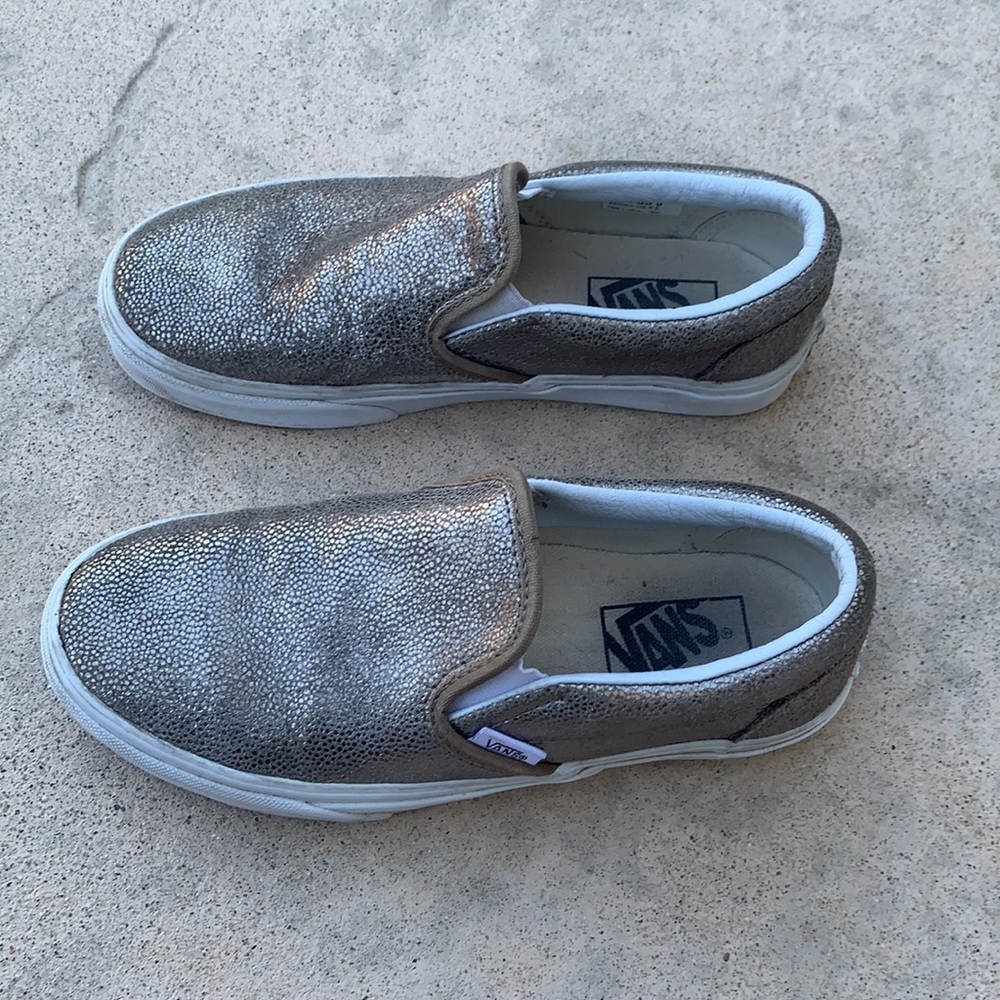 Vans Gold Shimmer Slip on Sneaker Women's Size 6.5 - Picture 5 of 9